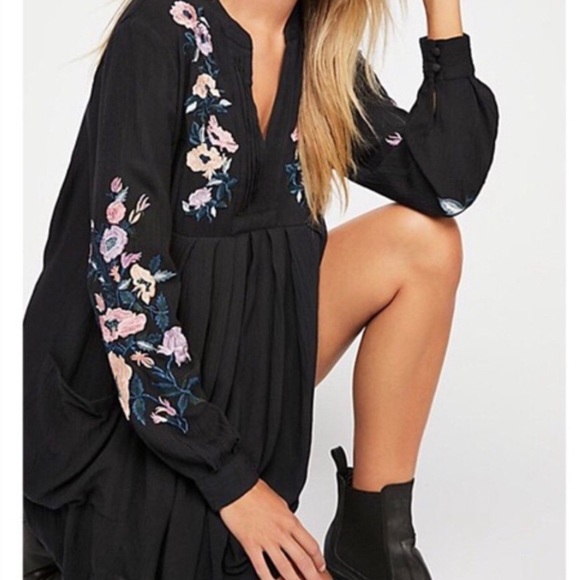 🦋NWT Free People Mia Gauze Embroidered Mini Dress - Picture 6 of 8